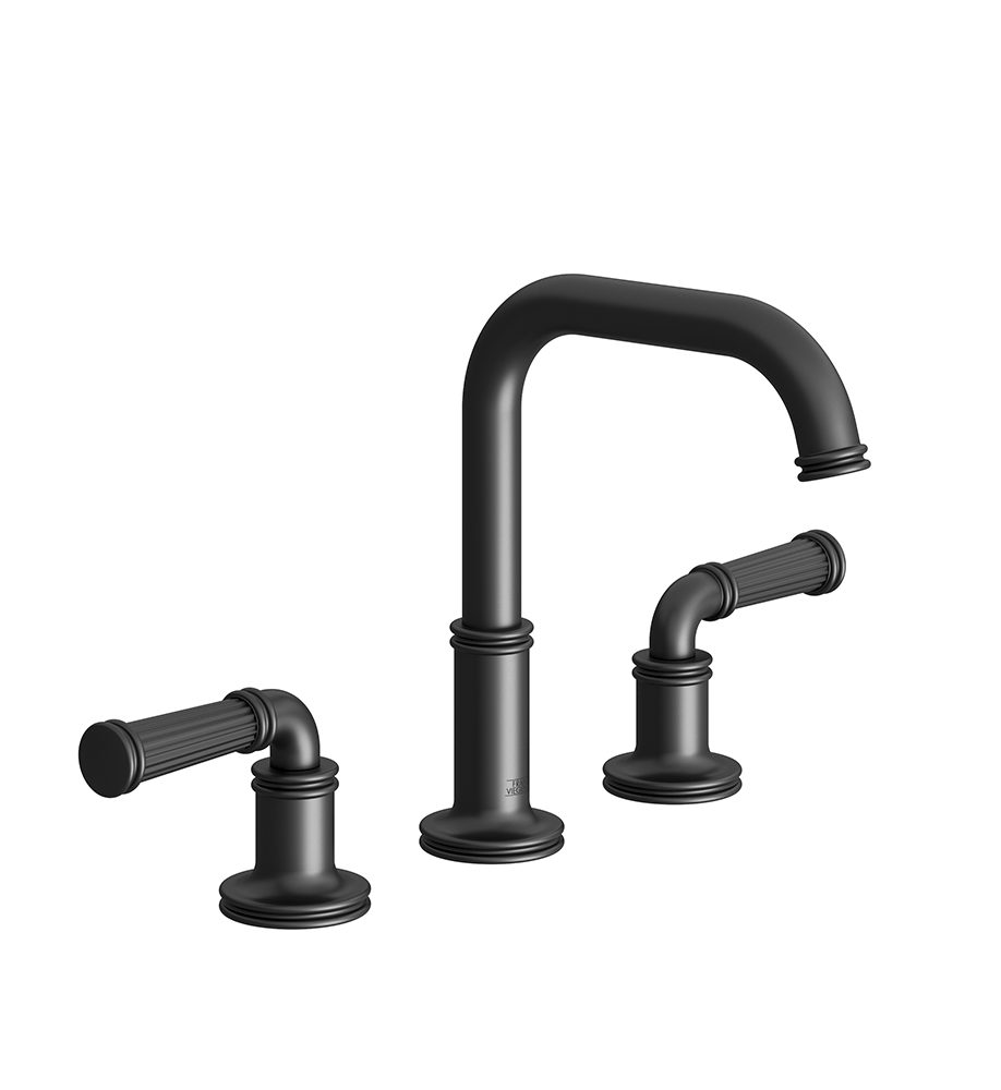 Classic H Widespread lavatory faucet with pop-up drain