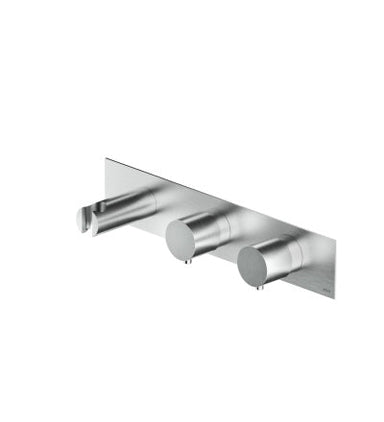 Minimal MB456 Stainless Steel Thermostatic Trim with Three-way Diverter and Volume Control, 3 Functions