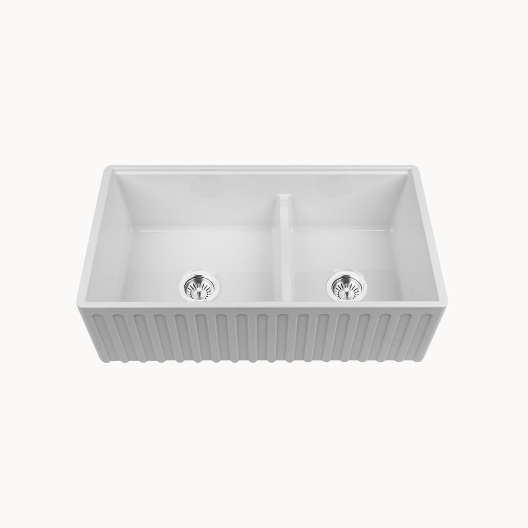 MENTON 33" Apron Front Double Bowl Kitchen Sink