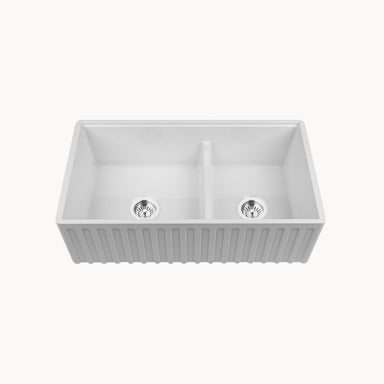 MENTON 33" Apron Front Double Bowl Kitchen Sink