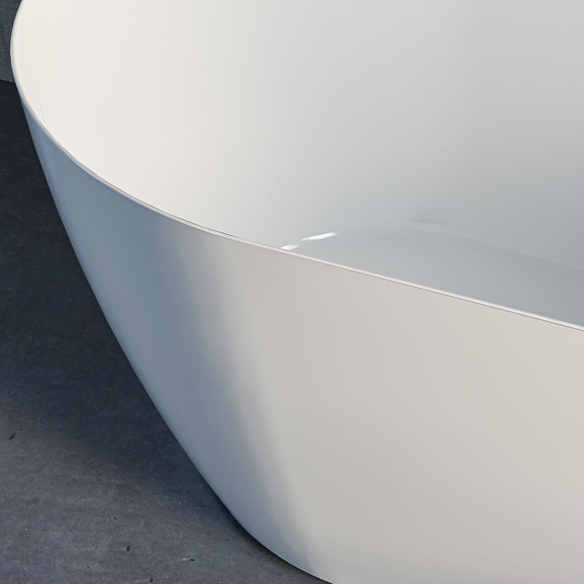 MPRO 60" Freestanding Bathtub with Integral Overflow