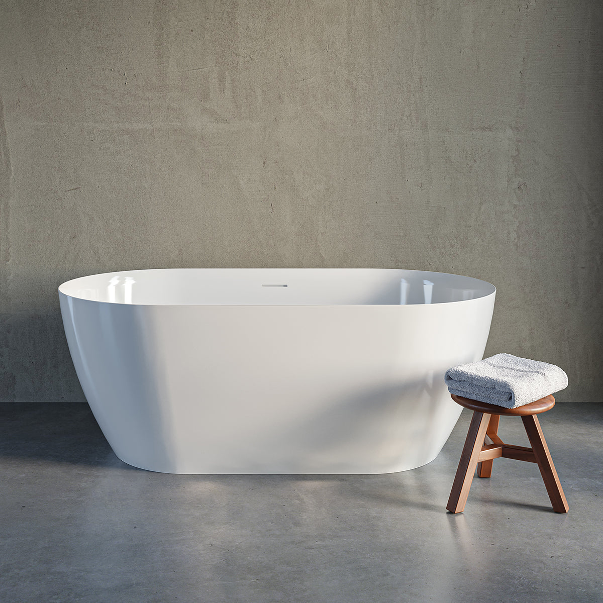 MPRO 60" Freestanding Bathtub with Integral Overflow
