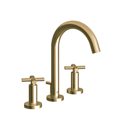 Nerea Widespread lavatory faucet with pop-up drain assembly