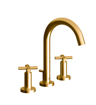 Nerea Widespread lavatory faucet with pop-up drain assembly