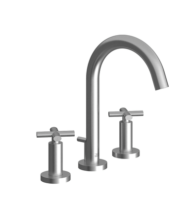 Nerea Widespread lavatory faucet with pop-up drain assembly