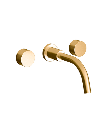 Nerea Wall-mounted lavatory faucet - Rings - trim only