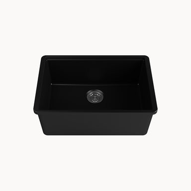 24" Normandy Undermount Single-bowl Fireclay Sink
