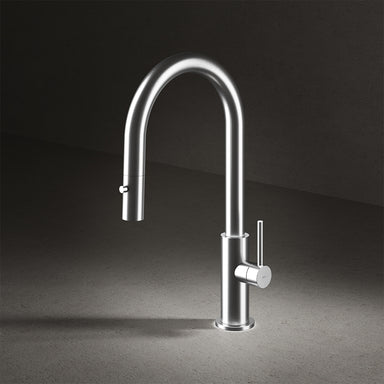 Spin DB Single-hole Stainless Steel Bar Faucet with Pull-down Dual spray