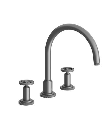 Techno Chic Deck mounted Roman bath faucet 3/4" valves - Knurling