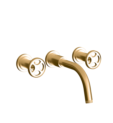 Techno Chic Wall-mounted lavatory faucet, less drain assembly, trim only - Vertical lines