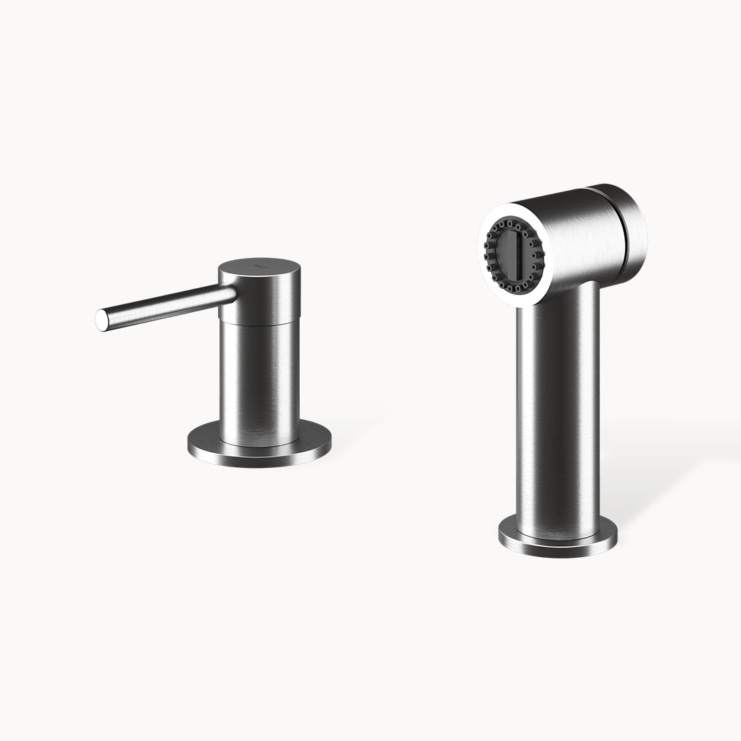 P. FSQ VP#2 × P. Griffin Mix spore【24】 F2 MXSP Two-hole Stainless Steel Mixer and Pull-out Side Spray