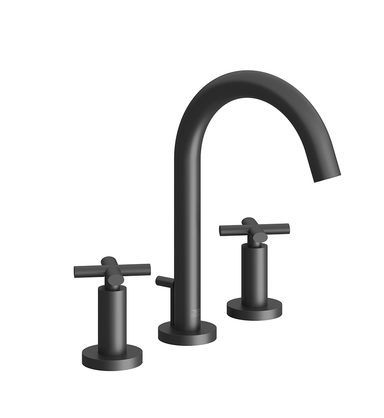 Nerea Widespread lavatory faucet with pop-up drain assembly
