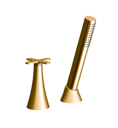 Konic Deck-mount Roman Diverter and Handshower Set