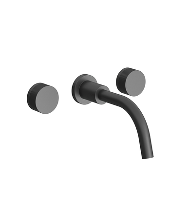 Nerea Wall-mounted lavatory faucet - Rings - trim only