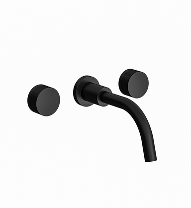 Nerea Wall-mounted lavatory faucet - Rings - trim only