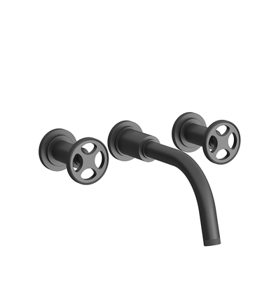 Techno Chic Wall-mounted lavatory faucet, less drain assembly, trim only - Vertical lines
