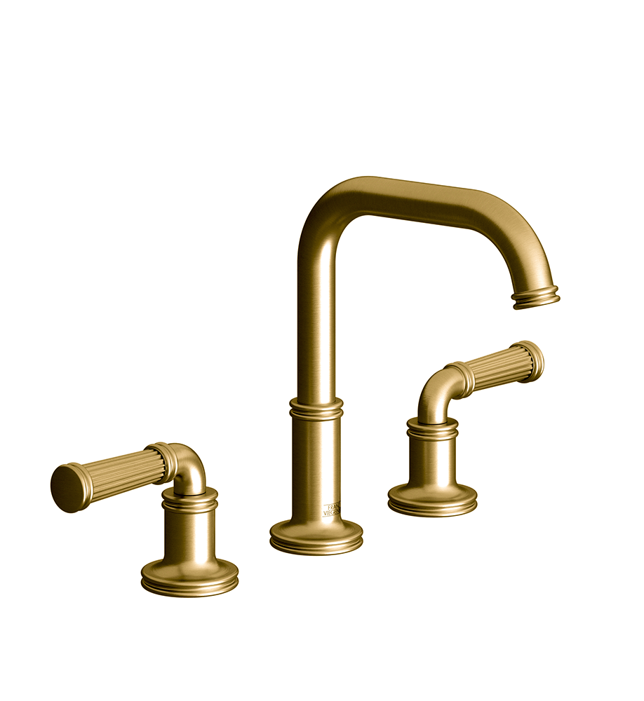 Classic H Widespread lavatory faucet with pop-up drain assembly