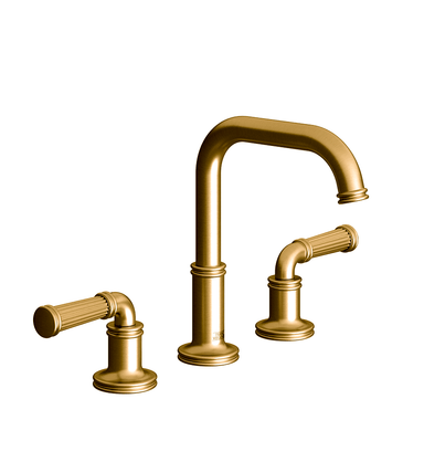 Classic H Widespread lavatory faucet with pop-up drain assembly