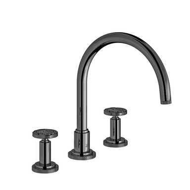 Techno Chic Deck mounted Roman bath faucet 3/4" valves - Knurling