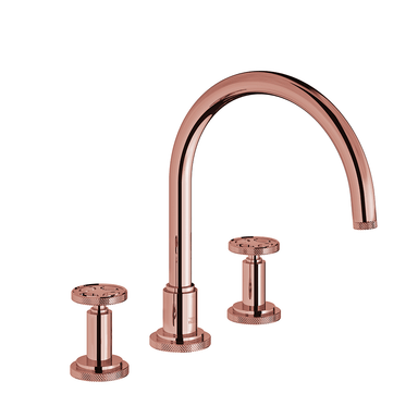 Techno Chic Deck mounted Roman bath faucet 3/4" valves - Knurling