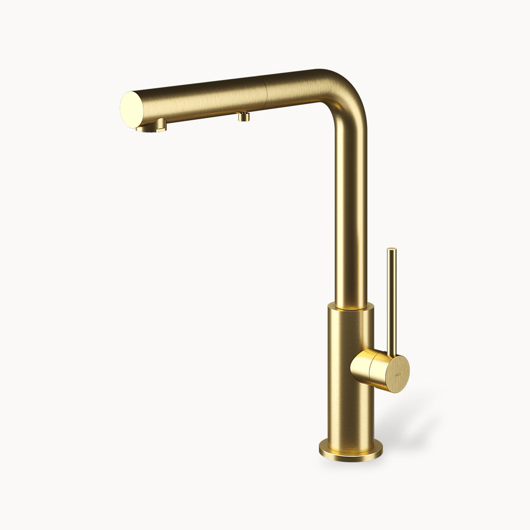 Spin HD Single-hole Stainless Steel Kitchen Faucet with Pull-out Dual spray