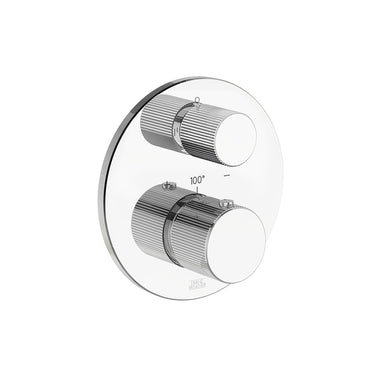 Universal Thermostatic Shower Trim with Diverter, Vertical Lines, 2 Functions