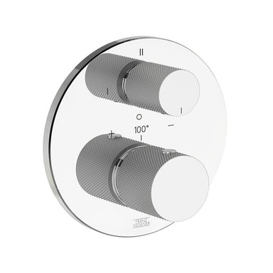 Universal Thermostatic Shower Trim with Three-Way Diverter, Knurling, 3 Functions