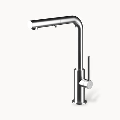 Spin HD Single-hole Stainless Steel Kitchen Faucet with Pull-out Dual spray
