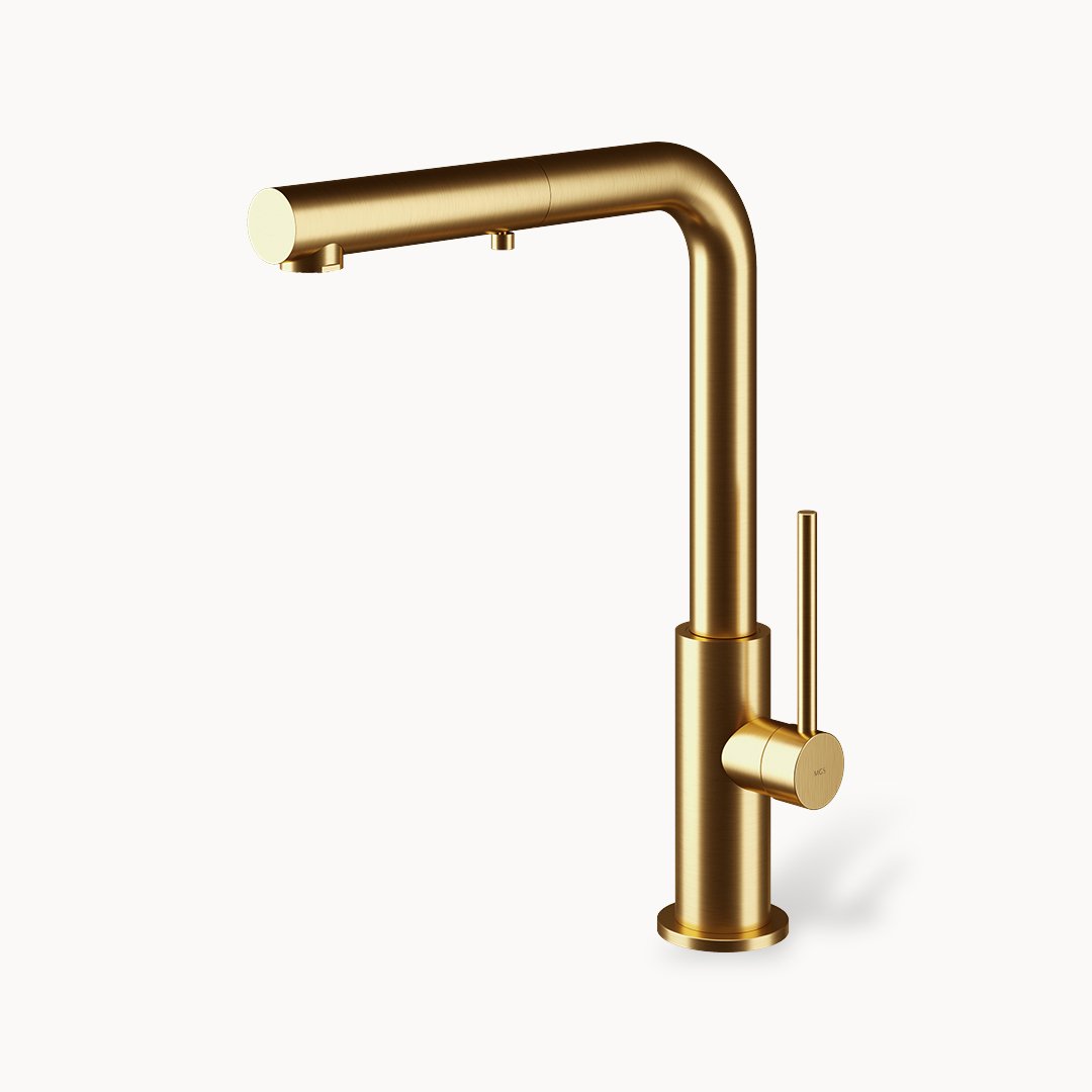 Spin HD Single-hole Stainless Steel Kitchen Faucet with Pull-out Dual spray