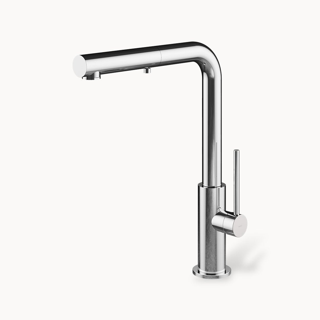 Spin HD Single-hole Stainless Steel Kitchen Faucet with Pull-out Dual spray