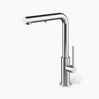 Spin HD Single-hole Stainless Steel Kitchen Faucet with Pull-out Dual spray