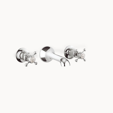 Belgravia Wall Mount Bathroom Faucet with Cross Handles