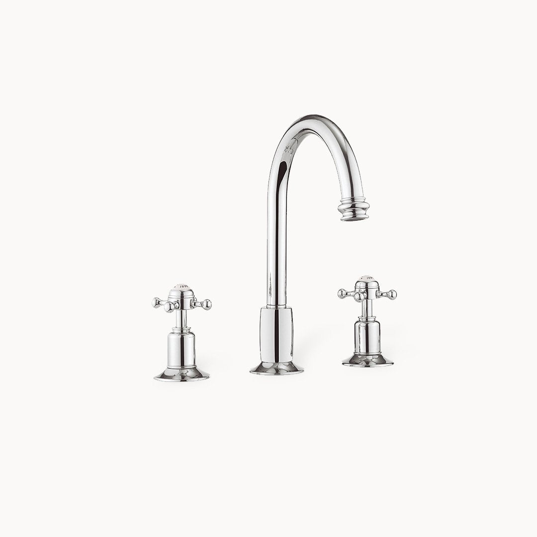 Belgravia Widespread Bathroom Faucet with Metal Cross Handles