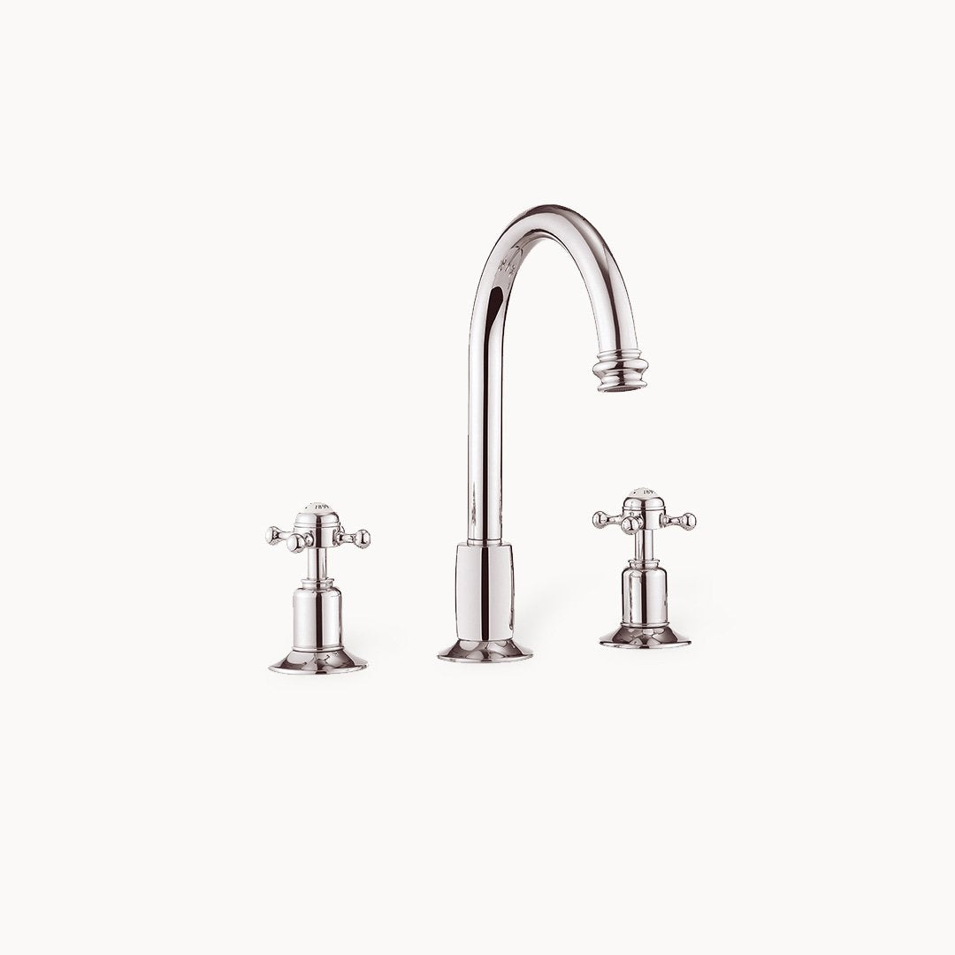Belgravia Widespread Bathroom Faucet with Metal Cross Handles