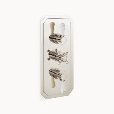 Belgravia 2000 Thermostatic Shower Trim with White and Metal Lever Handles, 2 Shared Functions