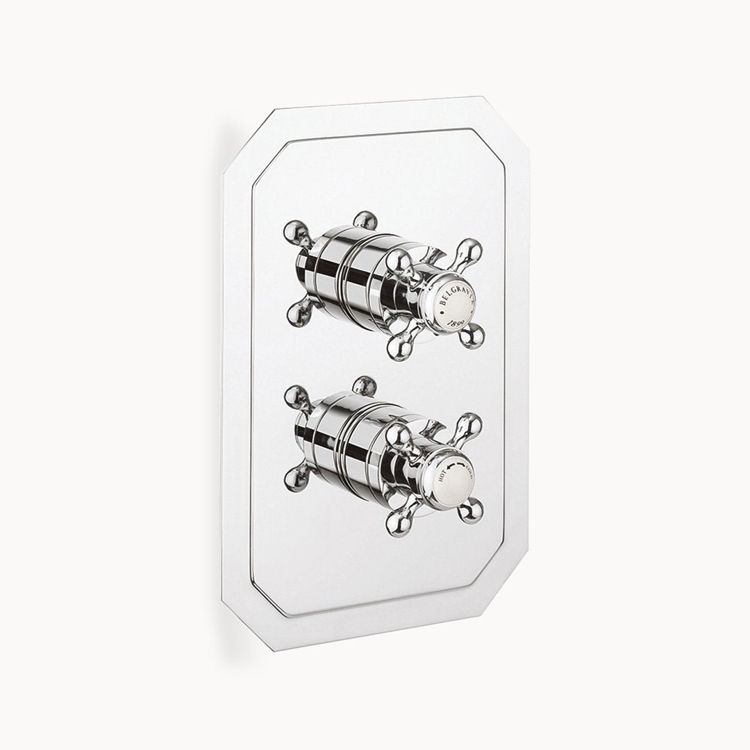 Belgravia 2500 Thermostatic Shower Trim with Cross Handles, 3 Non-shared Functions