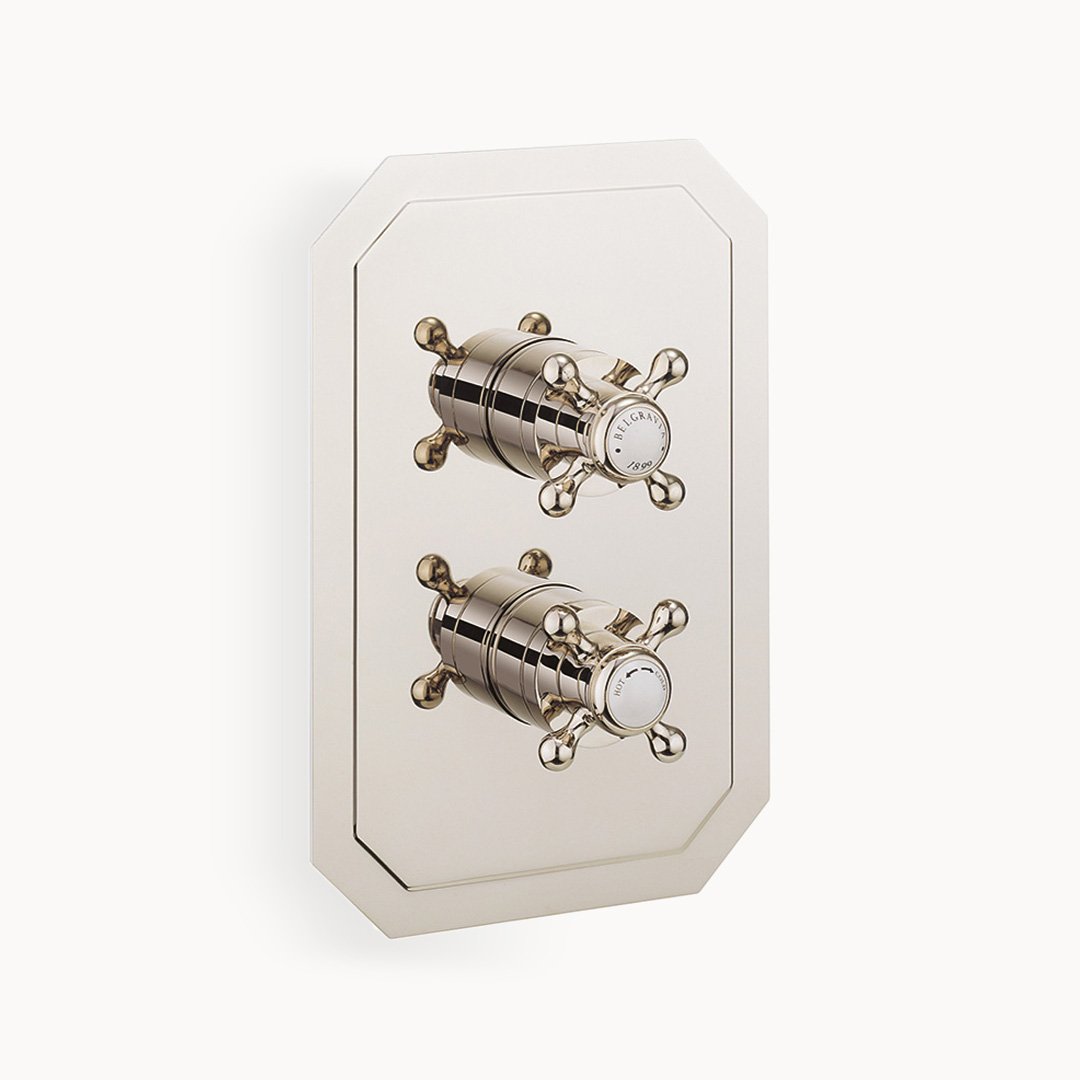 Belgravia 2500 Thermostatic Shower Trim with Cross Handles, 3 Non-shared Functions