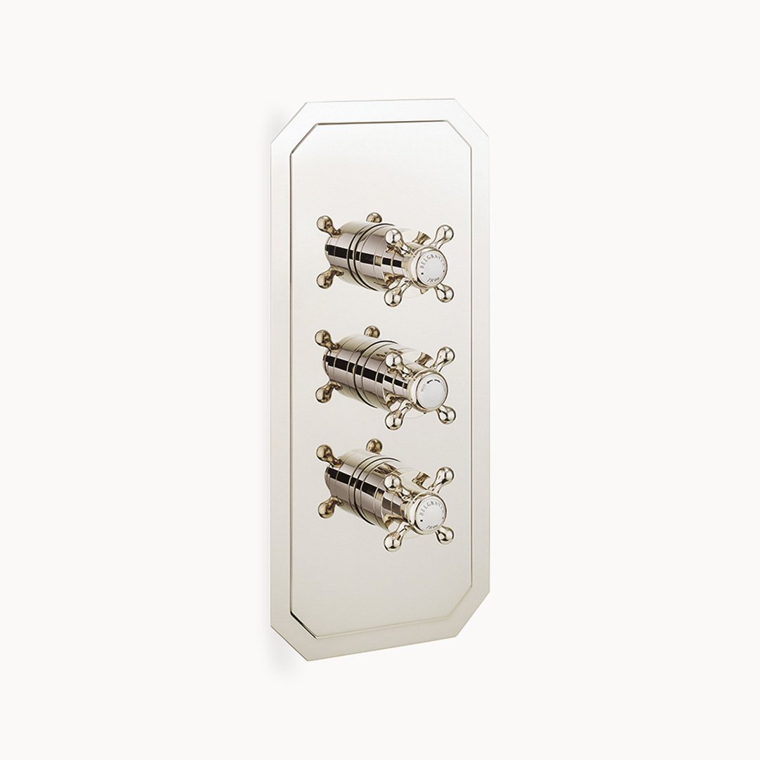 Belgravia 3000 Thermostatic Shower Trim with Metal Cross Handles, 3 Functions