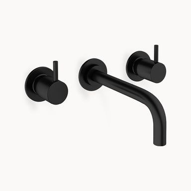 MPRO Wall Mount Bathroom Faucet with Metal Lever Handles