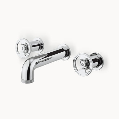 UNION Wall Mount Bathroom Faucet with Round Metal Handles