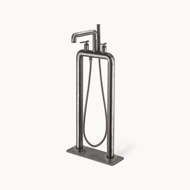 UNION Floor Mount Tub Filler with Metal Lever Handles