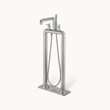 UNION Floor Mount Tub Filler with Metal Lever Handles