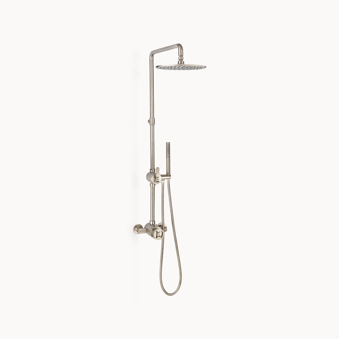 UNION Exposed Thermostatic Shower Trim with 10" Shower Head and Hand Shower