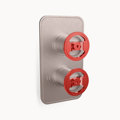 UNION 1000/1500/2500 Thermostatic Valve Trim with Red Round Handles