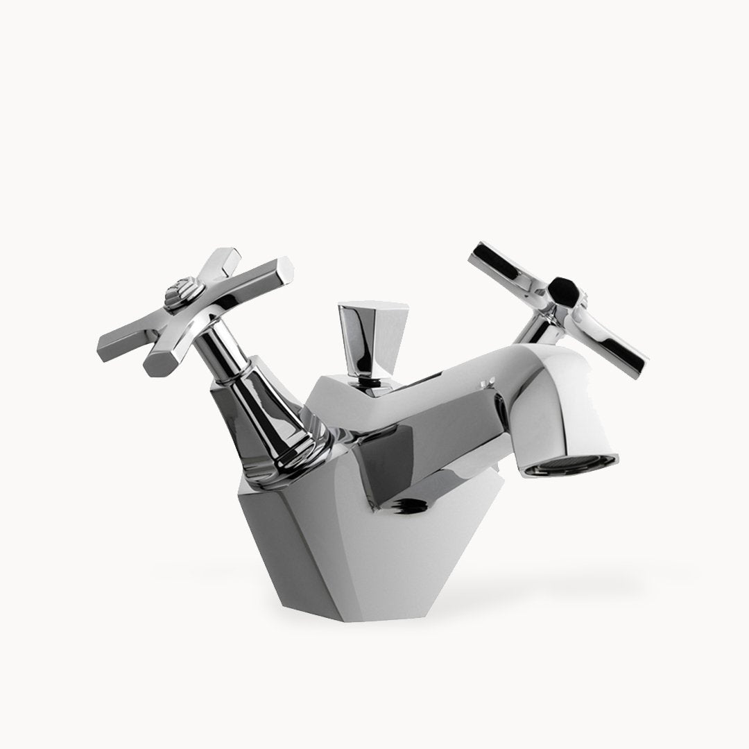 Waldorf Single Hole Bathroom Faucet with Cross Handles