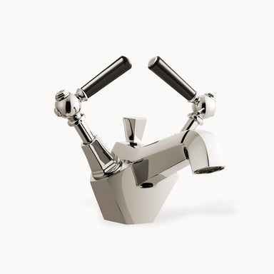 Waldorf Single Hole Bathroom Faucet with Black Lever Handles