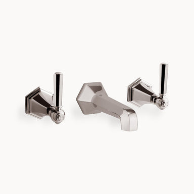 Waldorf Wall Mount Bathroom Faucet with Metal Lever Handles