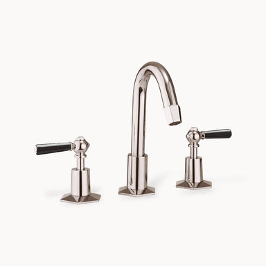 Waldorf Widespread Bathroom Faucet with Black Lever Handles