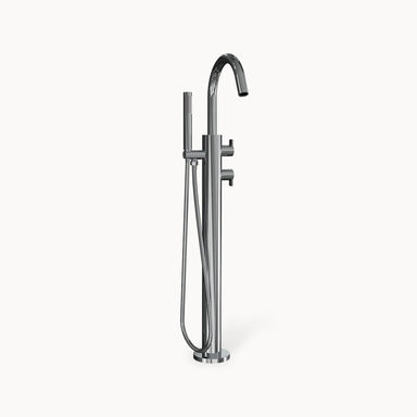 Wisp Floor Mount Tub Filler with Hand Shower