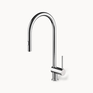 Vela SD Single-hole Stainless Steel Kitchen Faucet with Pull-down Dual spray